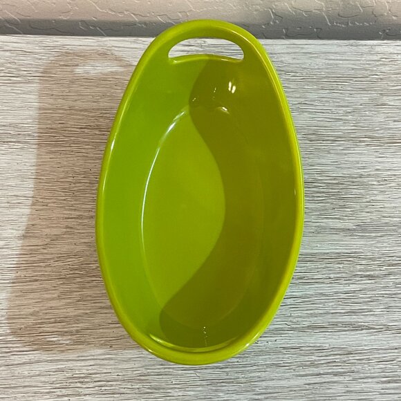 Rachael Ray Baking Dish Lime Green Oval 12 oz - Picture 6 of 8